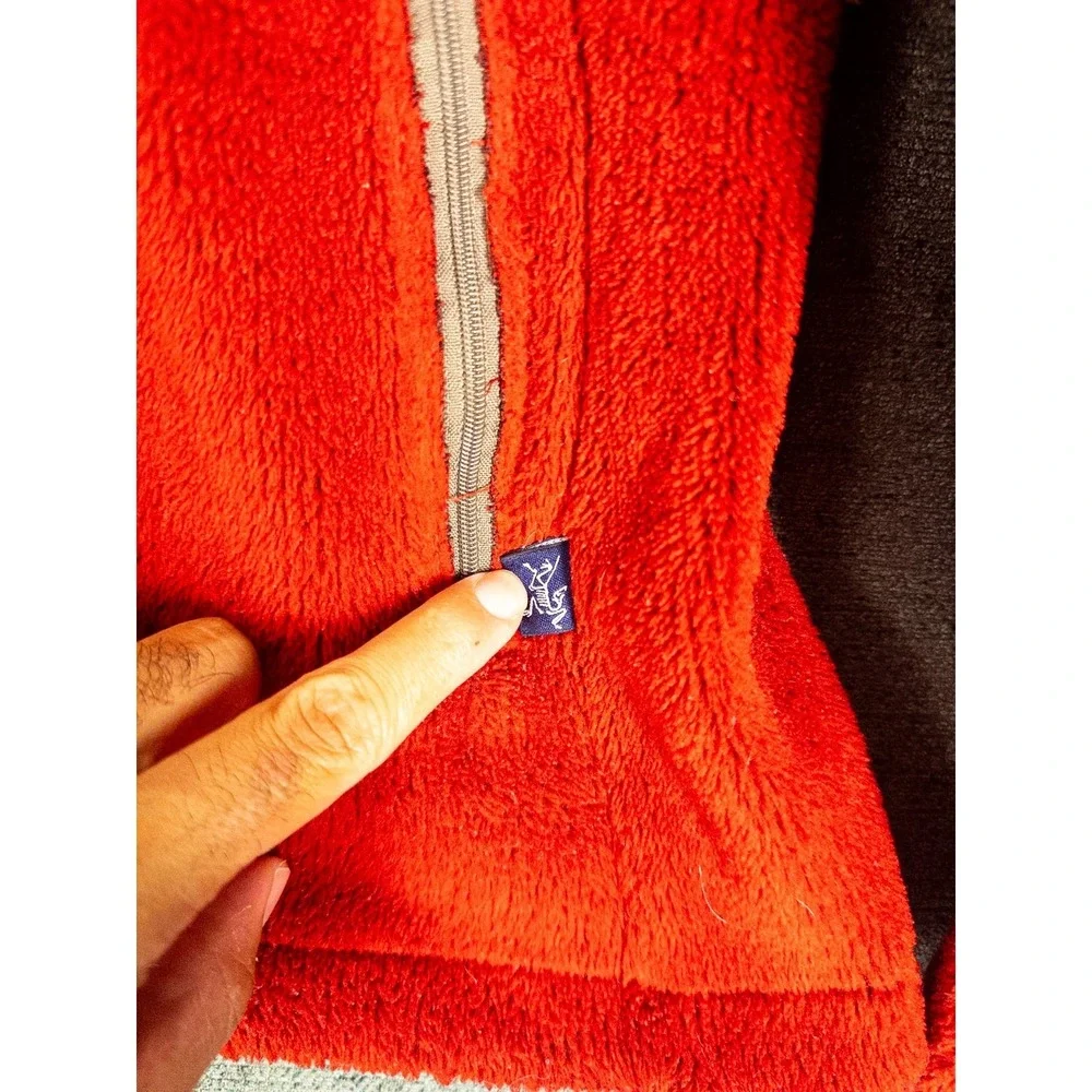 VTG‎ Arcteryx Womens Fleece Jacket Red Full Zip High Pile Sz M Outdoor Soft